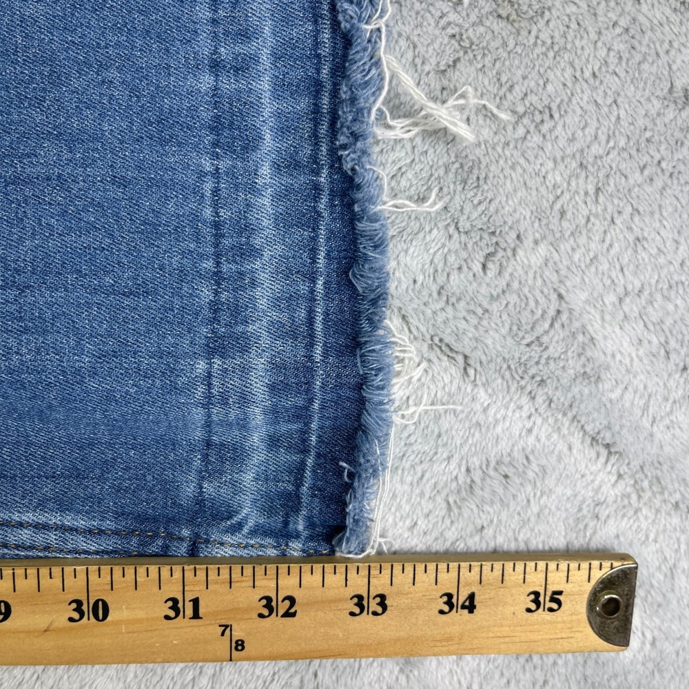 Free People Jeans Women 28 Blue Just Float On Flare High Rise Raw Hem - Picture 13 of 16